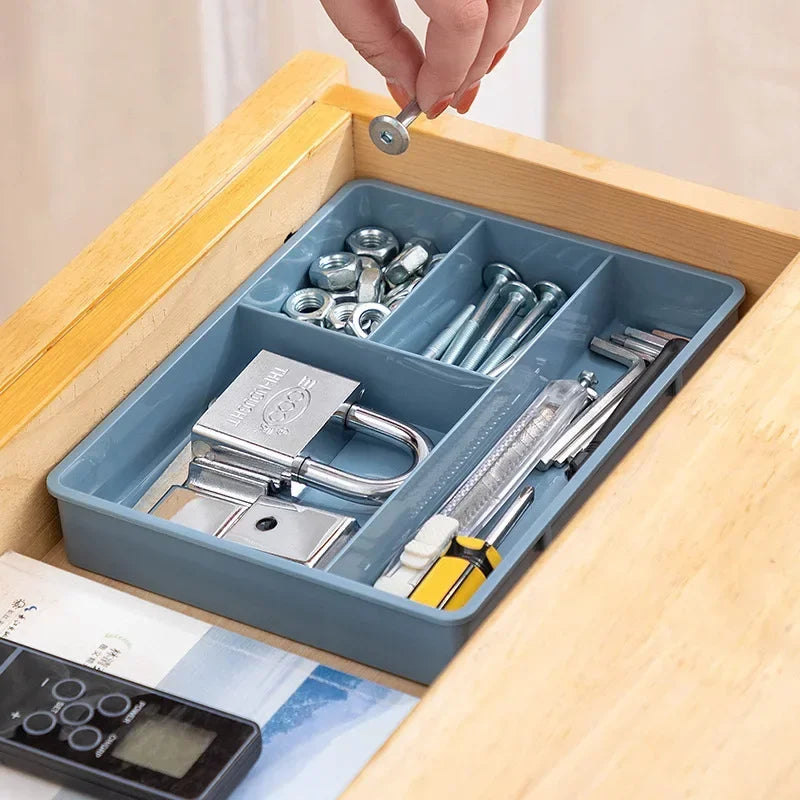 Desk Drawer Organizer Stackable Multi-cell Storage Box Tray Dressing Table Jewelry Organizer Makeup Organizer For Home Office