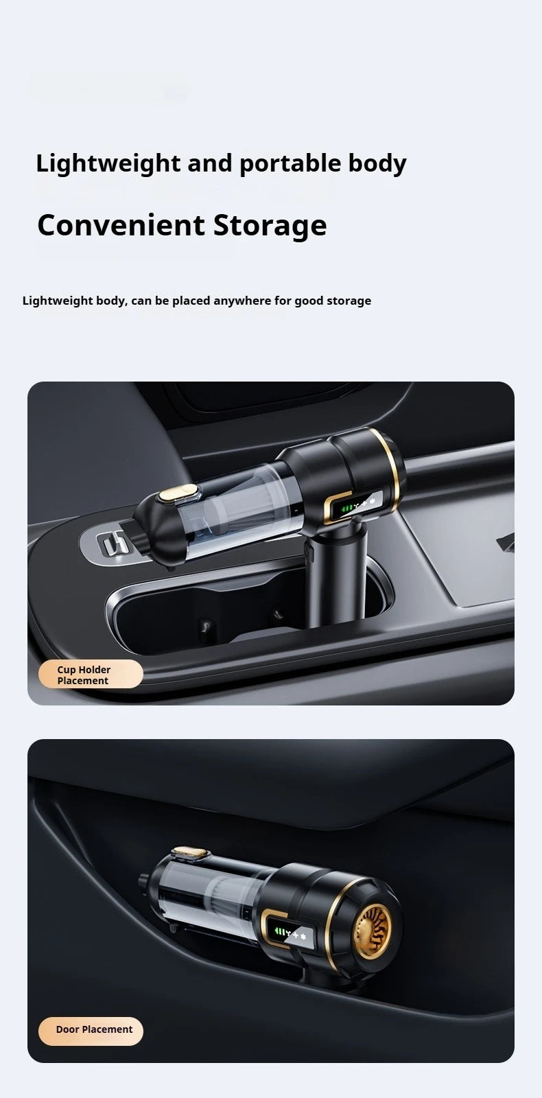 Mini Car Vacuum Cleaner Strong Scution Cordless 998000PA Powerful Wireless Car Cleaner HandHeld Portable Vacuum Cleaner for Car