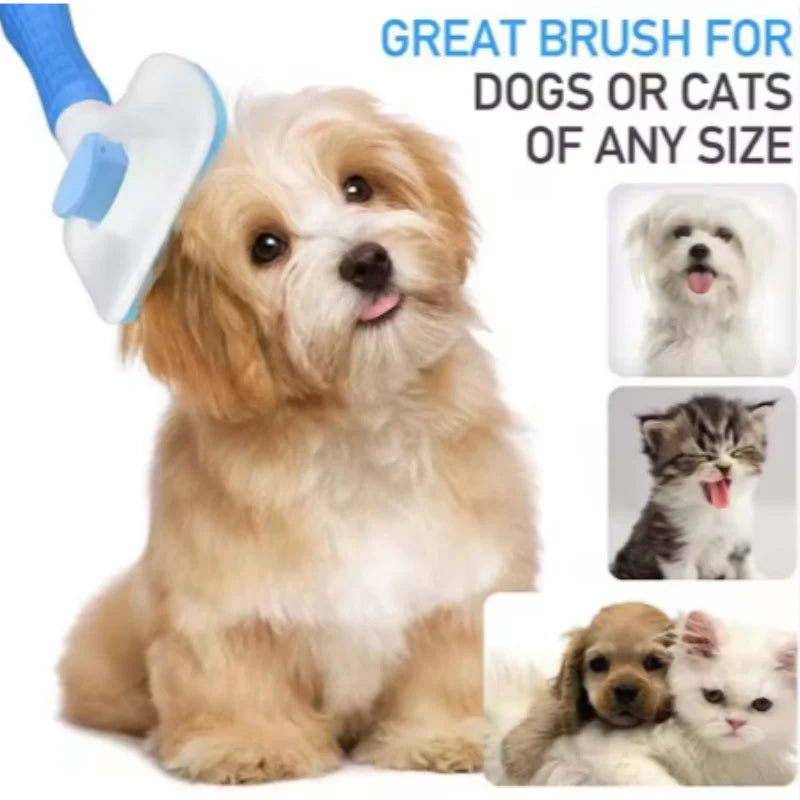Pet Hair Remover Comb One Click Self Cleaning Brush for Dogs Cats Grooming Tool Effectively Remove Loose Floating Fur Shedding