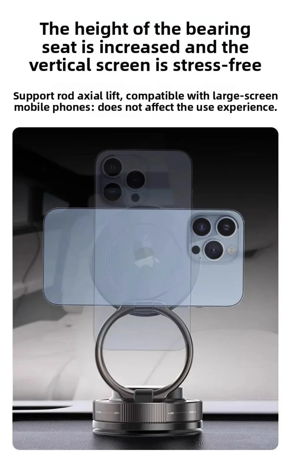 Magnetic Phone Holder for car, 360° Rotatable, Foldable & Adjustable Magnetic Car Mount, , Compatible with iPhone & Other Phones