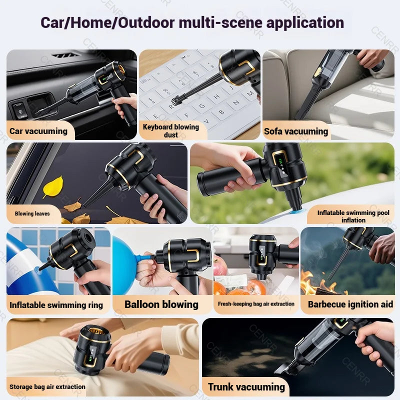 Mini Car Vacuum Cleaner Strong Scution Cordless 998000PA Powerful Wireless Car Cleaner HandHeld Portable Vacuum Cleaner for Car