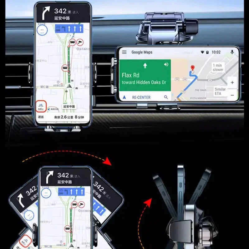 Car Phone Holder Super Stable Car Phone Mount Stand GPS for Car Dashboard Windscreen Air Vent Compatible with All Mobile Phone