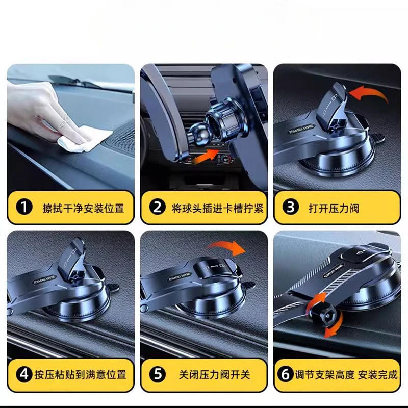 Car Phone Holder Super Stable Car Phone Mount Stand GPS for Car Dashboard Windscreen Air Vent Compatible with All Mobile Phone