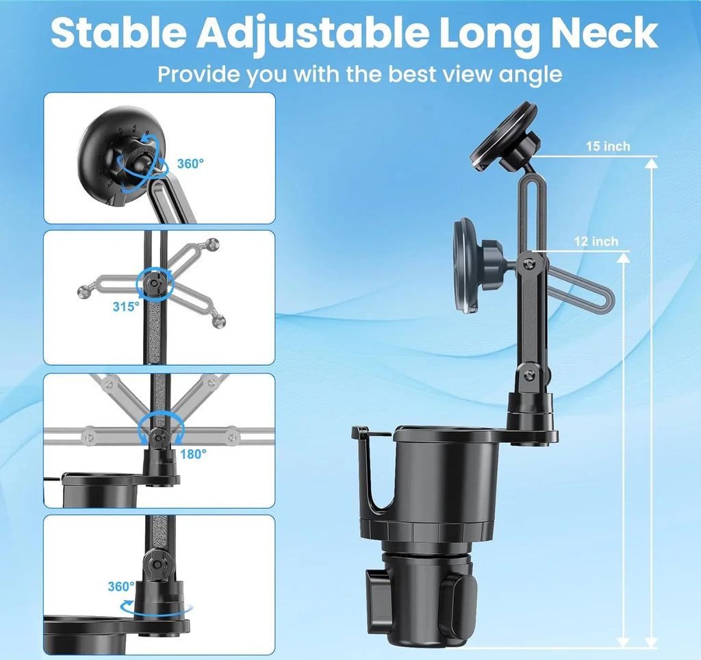Car phone holder, multifunctional car cup holder suction, mobile phone navigation holder, magnetic wireless charger