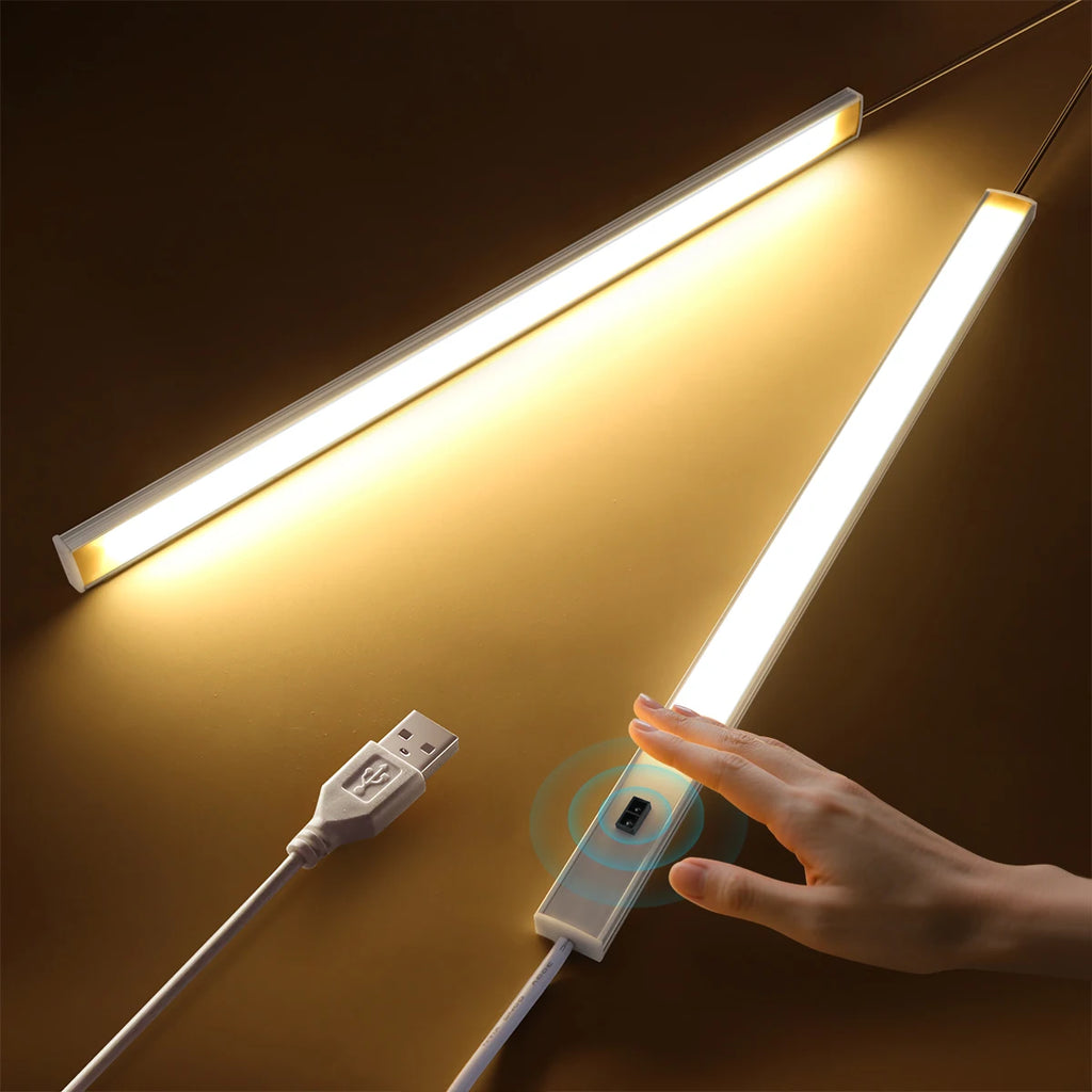 USB LED Lights Room Decoration 5V Lamp Hand Sweep Sensor Lamp Aluminum Lights Bar For Kitchen Closet Bedroom Night Lighting