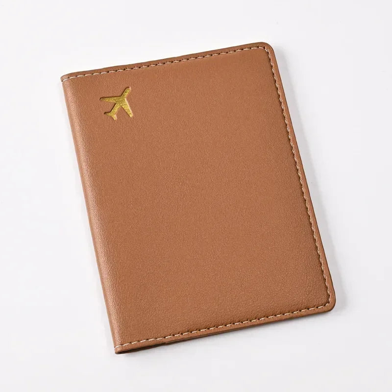 Passport Covers Travel Wallet Id Card Holder Fashion Airplane Print Passport Holder Women Men Passport Cover Flight Ticket Clip