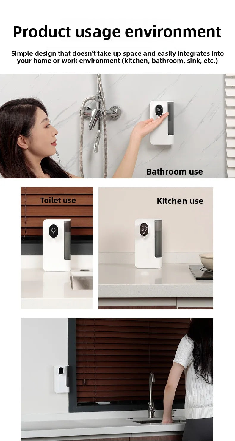 Automatic Sensor Dispenser Hand Sanitizer Dispenser Kitchen Soap Dispenser Wall-mounted Hand Sanitizer Soap Feeder