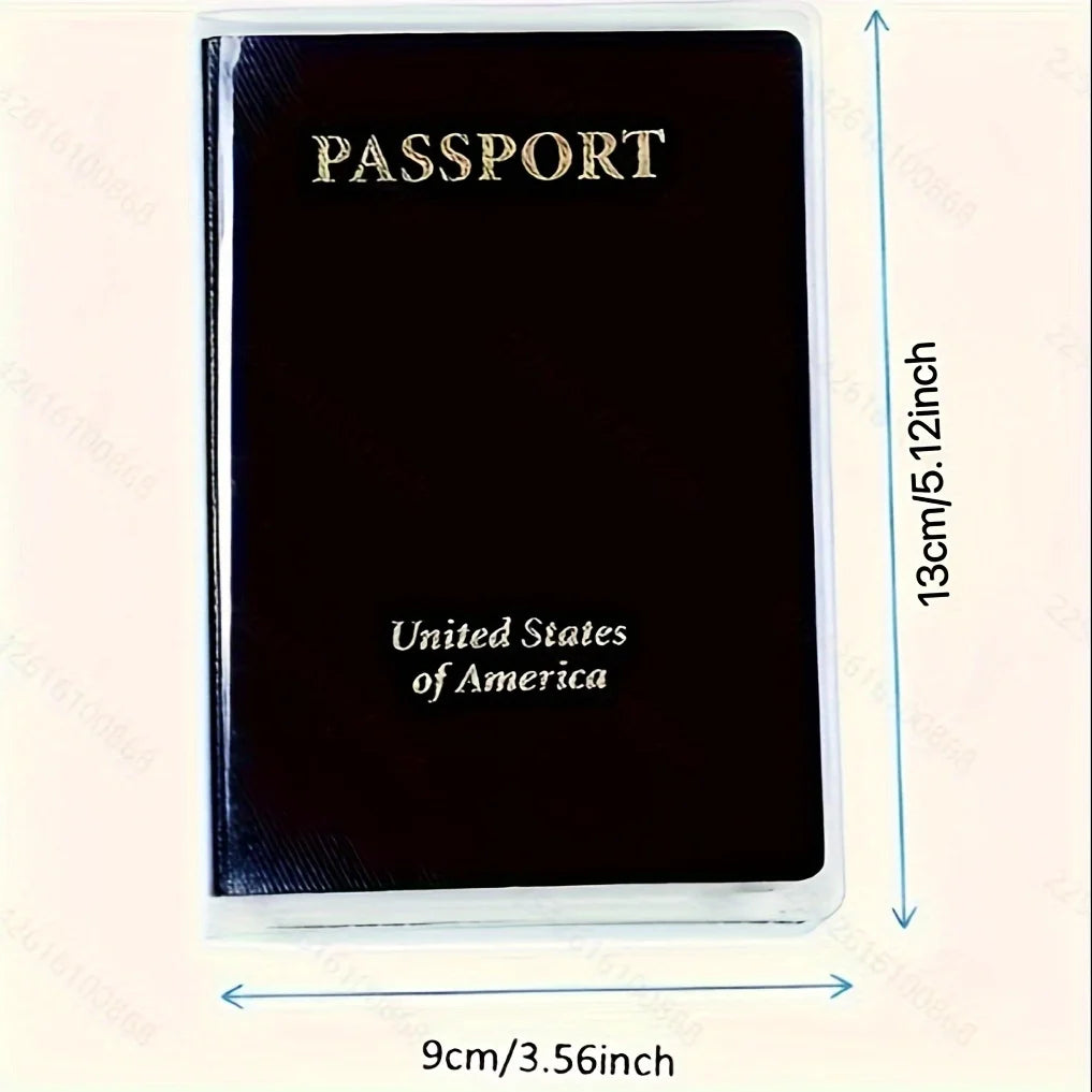 [Passport Holder] 2/4pcs Durable Passport Holder with Multi-Card Slots, Scratch-Resistant Document Protector - Transparent
