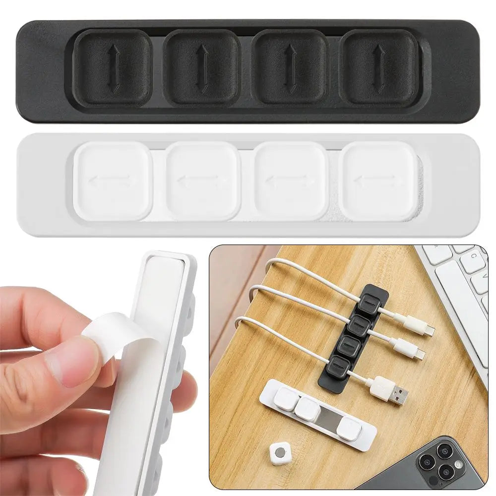 Cable Organizer Magnetic Cable Management USB Cables Holder Silicone Flexible Desktop Clips for Mouse Wire Organizer
