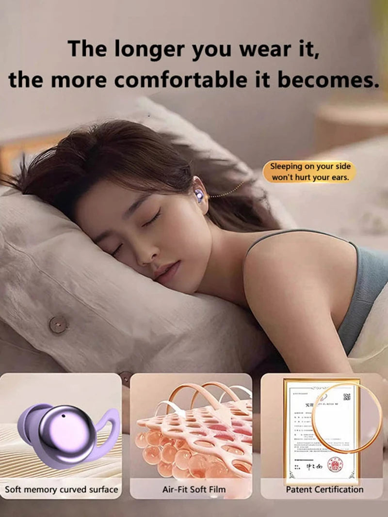 Sleep Bluetooth Earbuds ANC Noise Cancelling with Translation In-Ear Headphones Portable Charging LED Display for Travel Work