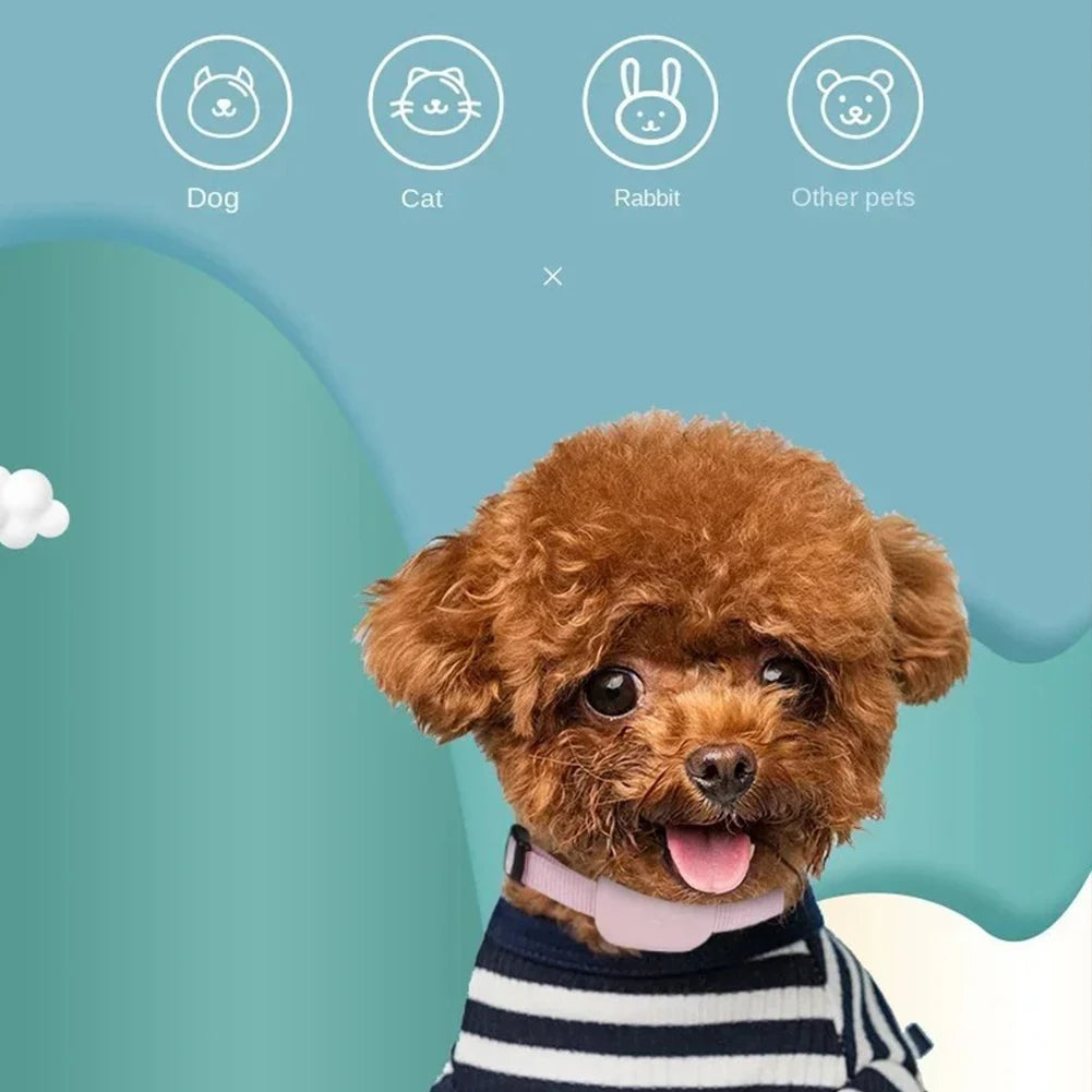 Pet Bluetooth GPS Tracker Adjustable Collar Dog Cats Locator Waterproof Anti Lost Dogs Real-time Tracking Device for iOS/Android