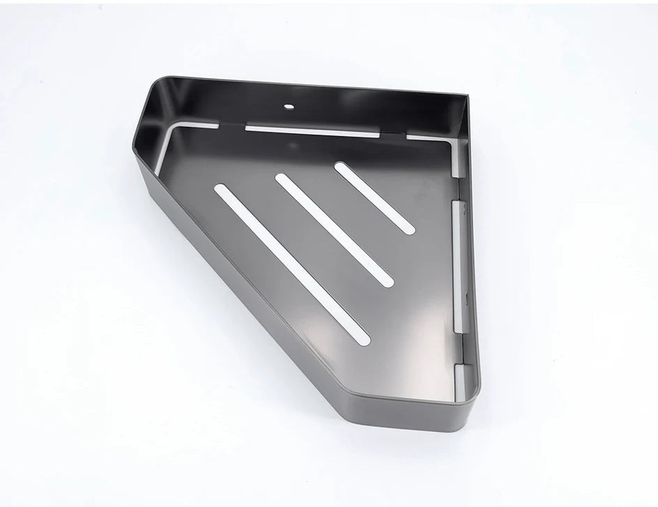 VGX Bathroom Shelf Shower Trangle Shelfes Corner Storage Rack Wall Mounted Shelves Stainless Steel Basket Kitchen Accessories