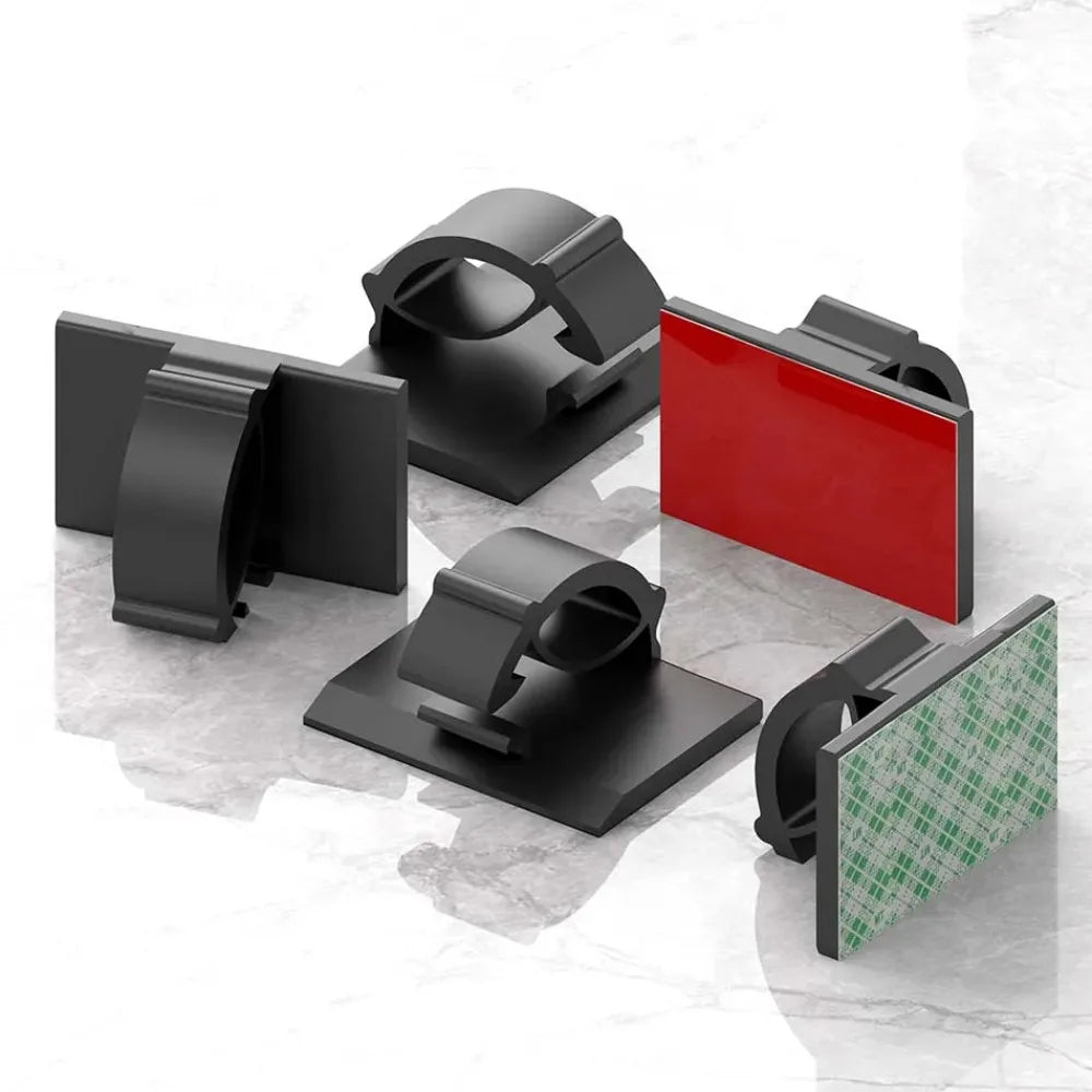 Cable Organizer Clips 30-90pcs Cord Holder Desktop Wire Manager USB Charging Data Line Bobbin Winder Cable Management