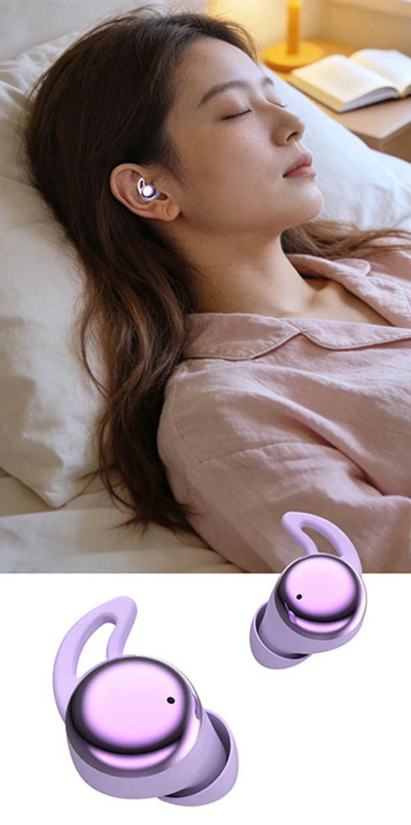 Sleep Bluetooth Earbuds ANC Noise Cancelling with Translation In-Ear Headphones Portable Charging LED Display for Travel Work