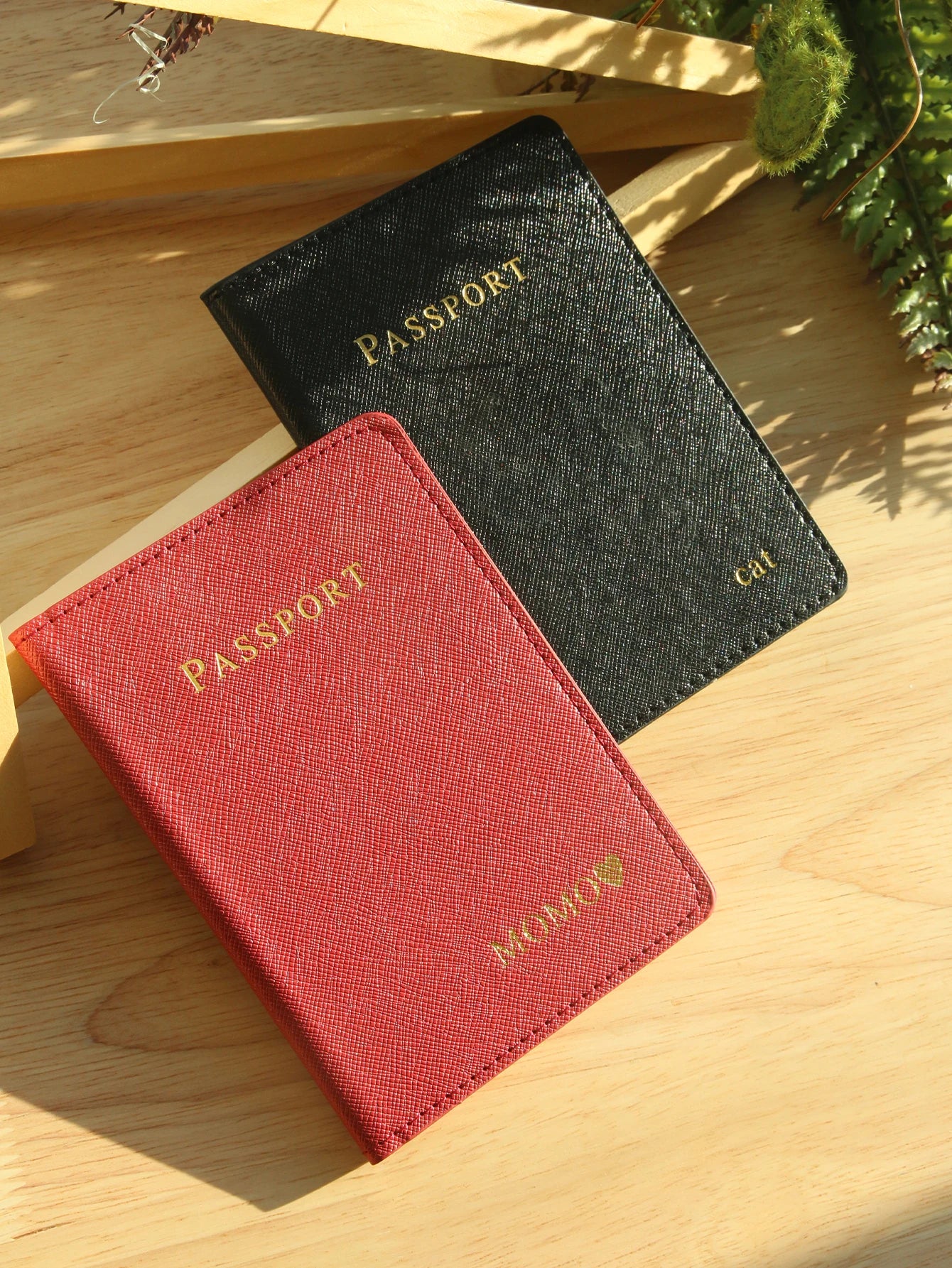 Personalized Passport Holder Customized Hot Stamping Name Passport Customize Letters Cover Passport Holder Travel Wallet