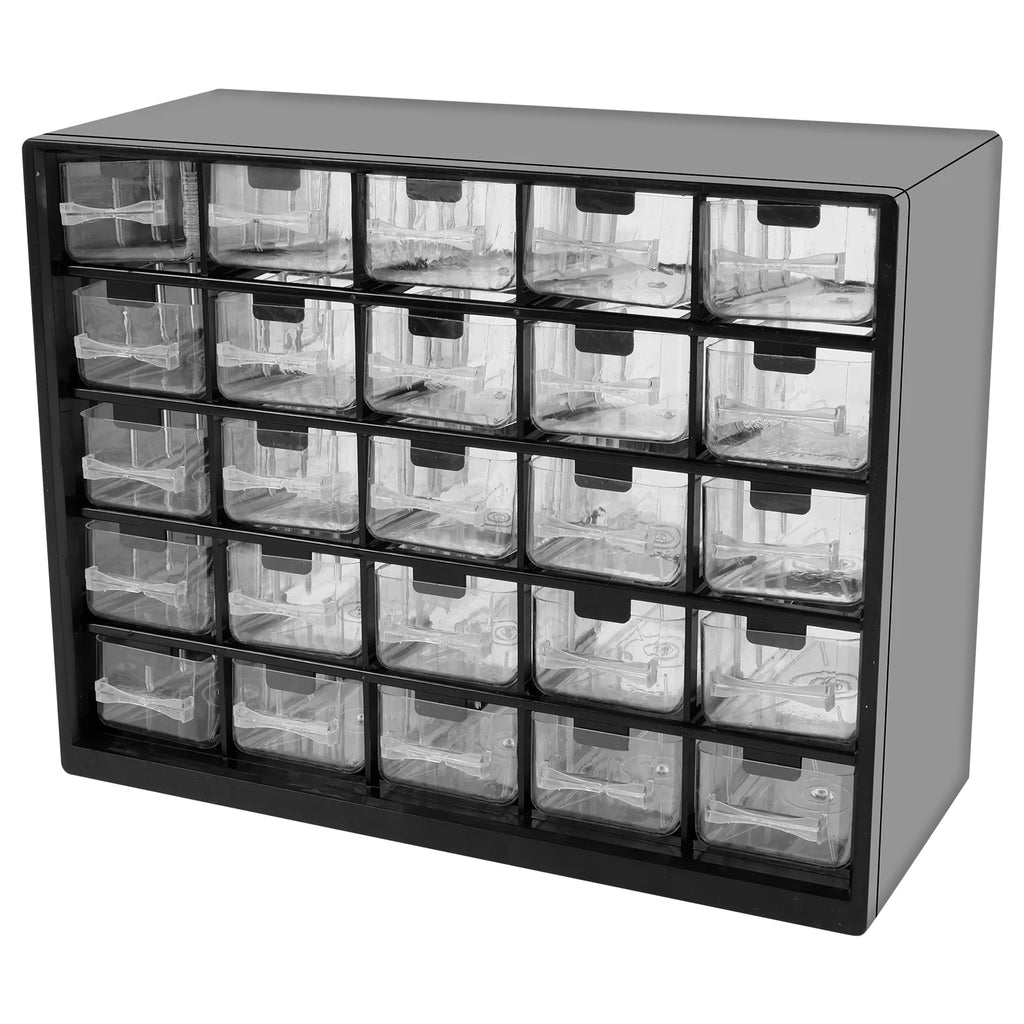 25 Drawers Stackable Storage Cabinet Tool Parts Storage Clear Organizer with Drawers Table Drawer Organizer For Screw Nut Nails