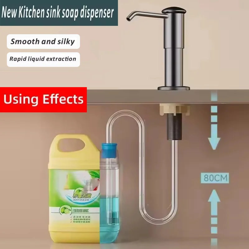 Soap Dispenser for Kitchen Sink, Kitchen Sink Soap Dispenser,Detergent Pumps Extension Tube kit, Under Sink Soap Dispenser Pump