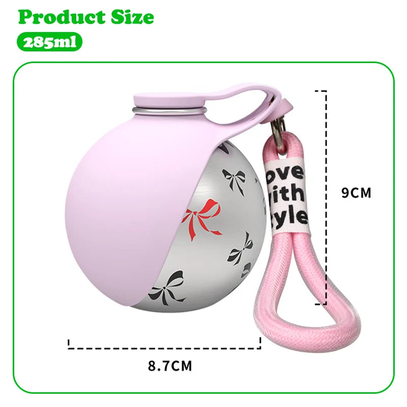 Portable Pet Water Bowl, 285ml, Foldable Silicone, Leak-Proof, Lightweight, Multi-Colour, for Dogs and Cats, Outdoor and Travel
