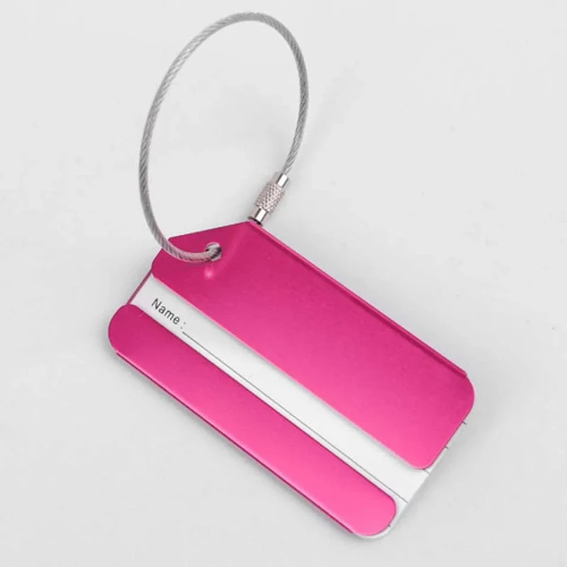 Luggage Tags Aluminium Alloy Suitcase Tag Travel Labels Set with Steel Loop ID Luggage Tags for Suitcases Travel Accessories