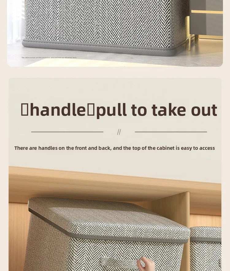 Clothes Storage Box Household Large-capacity Wardrobe Snacks Toys Layered Finishing Artifact Folding Storage Box Basket with Lid