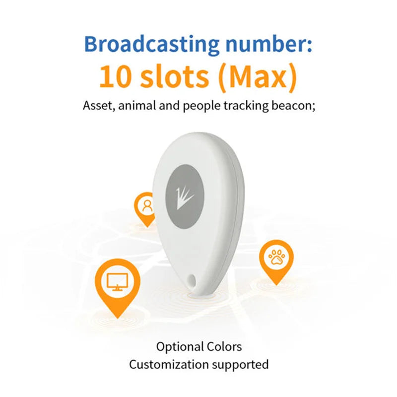 Bluetooth Broadcast Low Energy Waterproof IP67 Tracking Eddystone iBeacon Tags Long Battery Life IoT Tracker BT5.1 BLE Beacon
