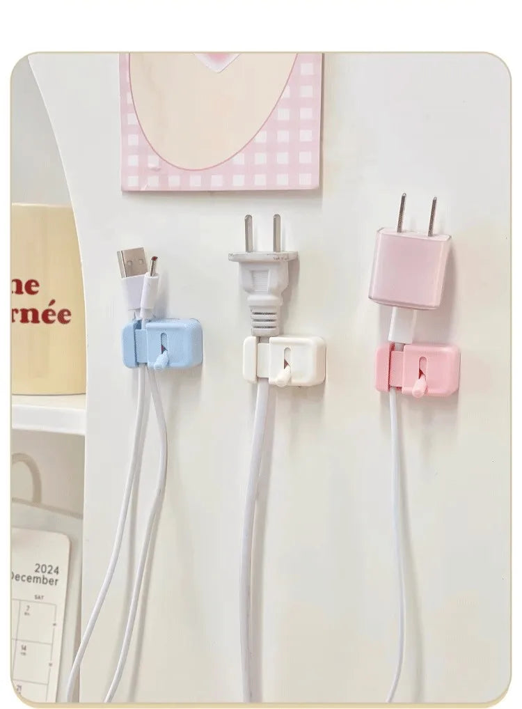 Desktop Cable Organizer – For Phone Chargers, Data Cables; Wire Management, Routing, Securing, Storage & Bundling Clips