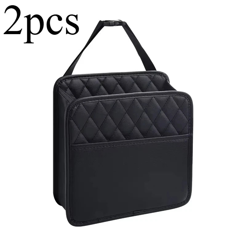 Car Organizer Multi-functional Car Seat Storage Bag Waterproof Hanging Car Seat Organizer Garbage Bag Suitable for Most Car