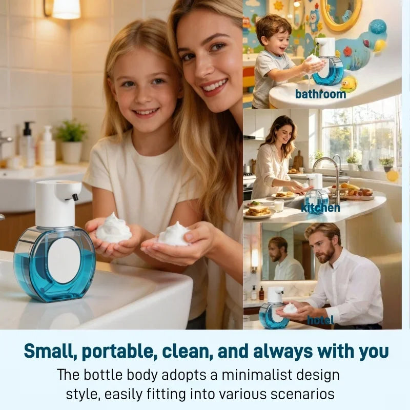 Automatic Sensor Foaming Soap Dispenser Touchless USB Rechargeable Waterproof Soap Dispenser for Bathroom Kitchen Soap Pump