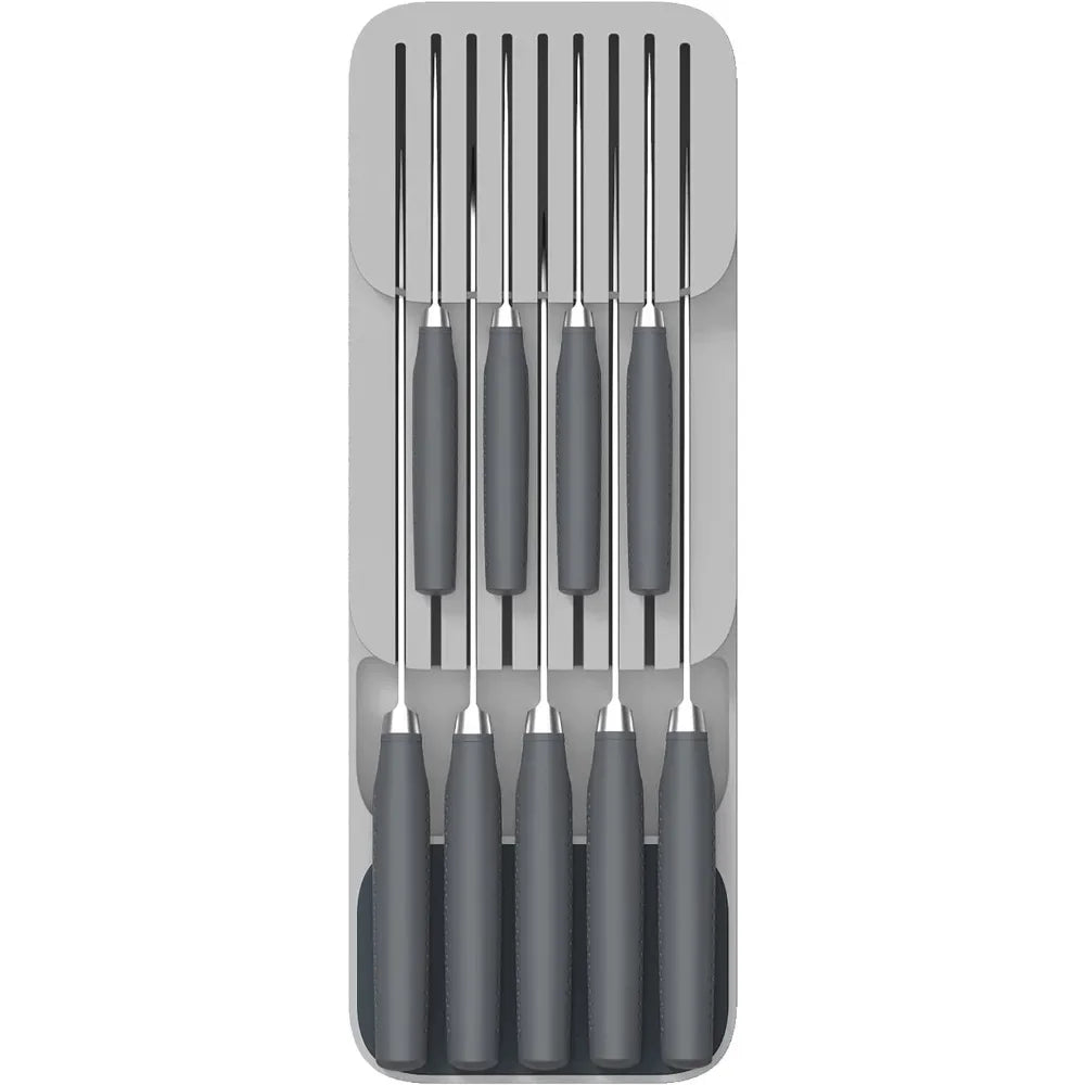Knife Organizer Kitchen Drawer Cutlery Storage Tray Knife Holder Tableware Organizer Container For Knives Block Rack