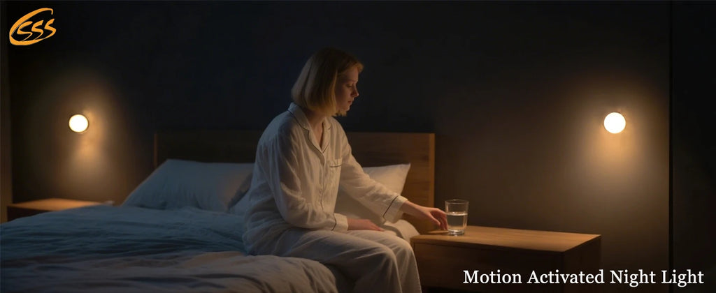 LED Motion Sensor Night Light: USB Rechargeable, Magnetic Base – For Kitchen, Bedroom, Stairs & Wall Lighting