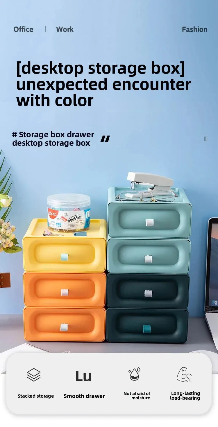 Drawer Style Desktop Storage Box, Storage Box, Multifunctional Office Desk Storage Box, Organizing and Accommodation Storage Box
