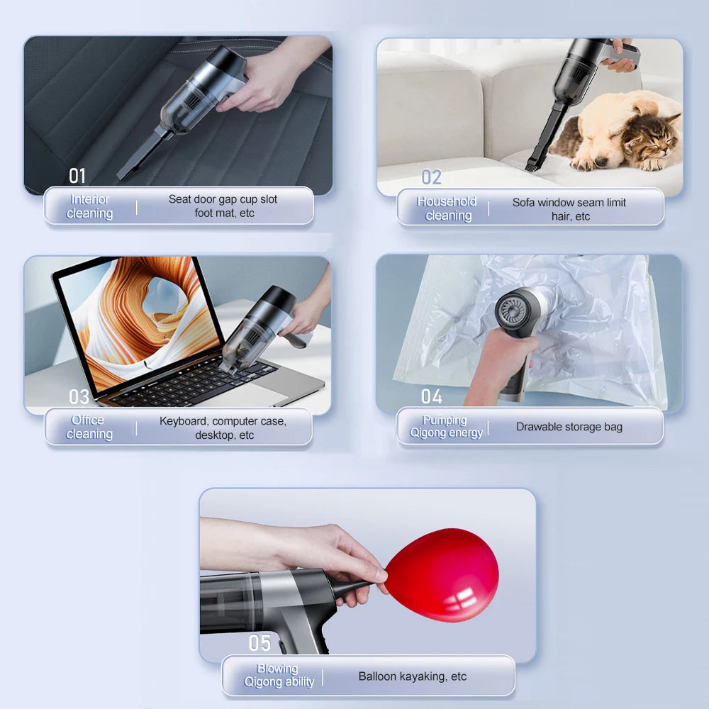 Car Mounted Household Small Mini Blowing And Suction Integrated Portable Handheld Wireless Car Specific Vacuum Cleaner