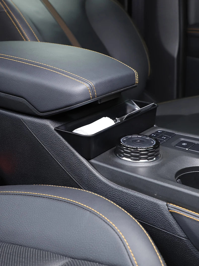 Car Center Console Organizer Tray For Ford Ranger 2023 2024 2025 Interior Accessories Armrest Box Front Storage Box
