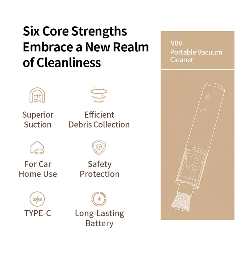 2026 New Small Mini Vacuum Cleaner Portable, Powerful, Durable Handheld, Wireless Desktop Cleaning, Keyboard, Piano Cleaner