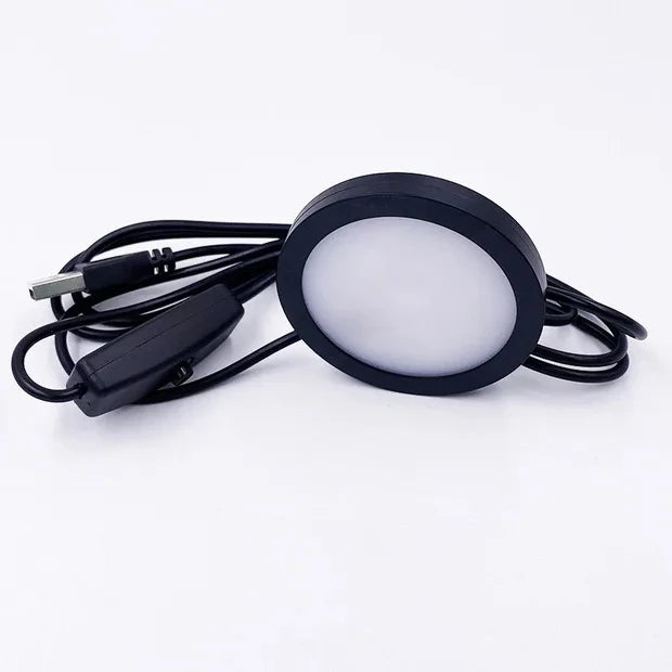 USB Led Spotlight 3W DC5V RGB With Remote Jewelry Cabinet Showcase Counter Lamp Ceiling  USB plug 2 in One Mini Spot Light