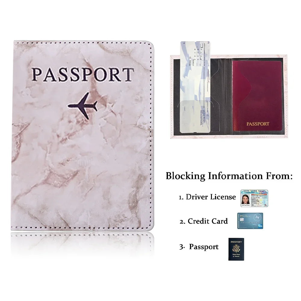 Passport Holder Passport Case Travel Waterproof Passport Protective Cover Embroidery Pattern Holder Air Plan Travel Accessories
