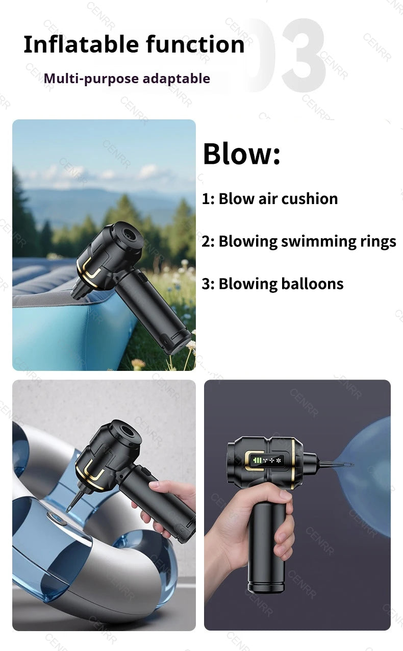 Mini Car Vacuum Cleaner Strong Scution Cordless 998000PA Powerful Wireless Car Cleaner HandHeld Portable Vacuum Cleaner for Car
