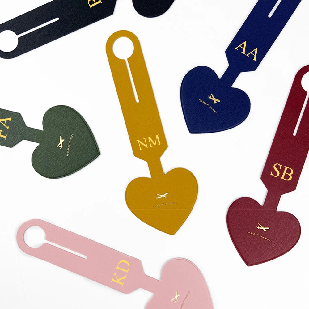 Custom Initial Travel Passport Holder and Luggage Tag Fashion Logo Gold Airplane Women Suitcase Name Label Men Passport Holder
