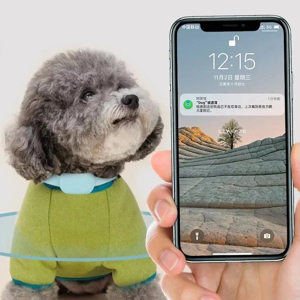 Pet Bluetooth GPS Tracker Adjustable Collar Dog Cats Locator Waterproof Anti Lost Dogs Real-time Tracking Device for iOS/Android