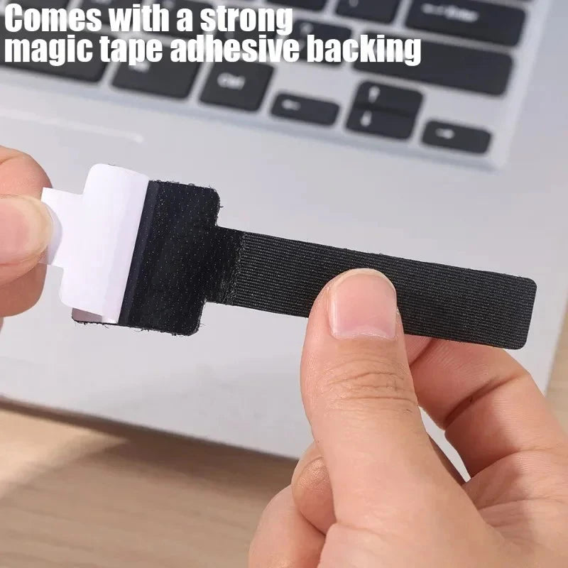 10pcs Reusable Cable Organizer Desk Wire Cable Tie Organizer Self Adhesive Cord Rope Holders Cord Protection Straps