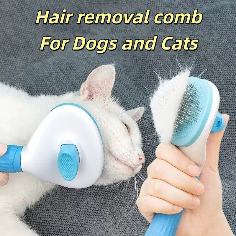 Dog Cat Self-Cleaning Grooming Brush Durable Pet Hair Remover Comb Anti-Slip Dematting Tool Pet Accessories