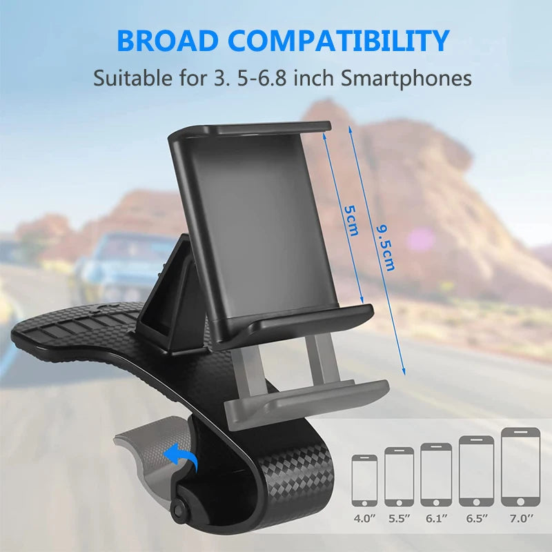 Car Holder For Phone Car Dashboard Clip Mount Mobile Cell Stand Smartphone GPS Support For iPhone 12 11 Xiaomi Redmi Huawei