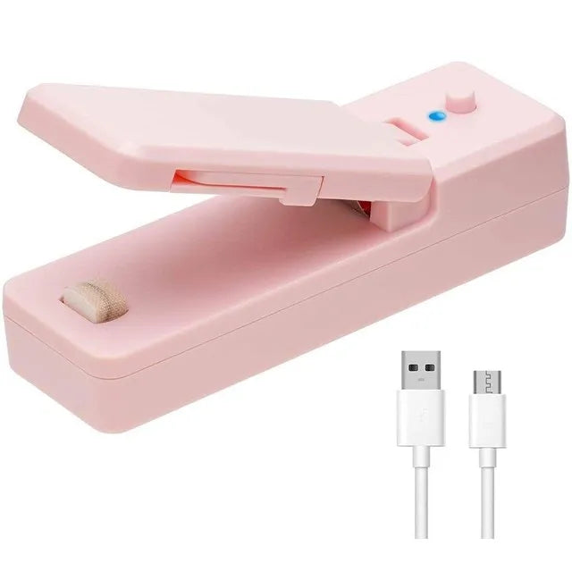 Rechargeable Plastic Package Sealer, Mini Close Bags Portable Sealing Machine, Heat Thermal Bag Sealer, Storage Food, Kitchen