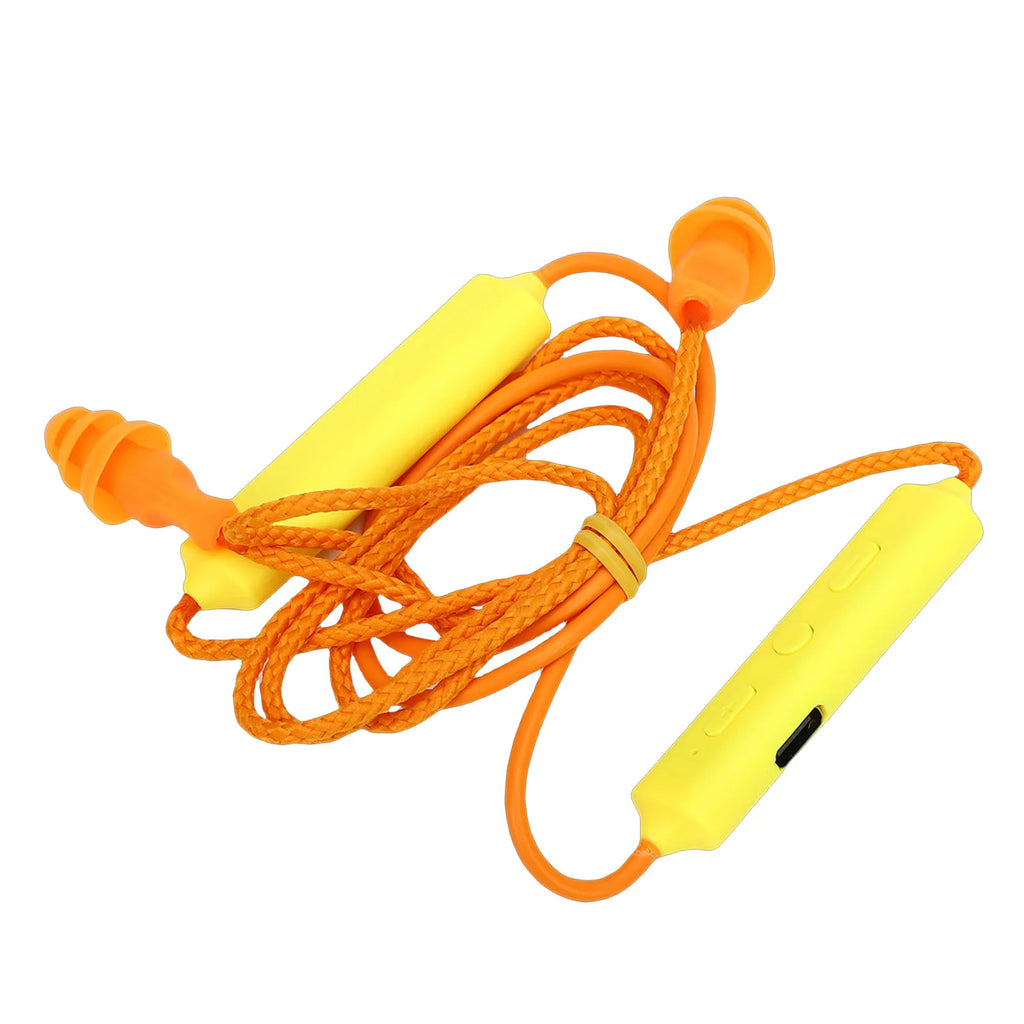 Bluetooth Earplug Headphone 29dB Noise Reduction IPX5 Water Proof Rechargeable Neckband Earbuds for Construction Site Workshop
