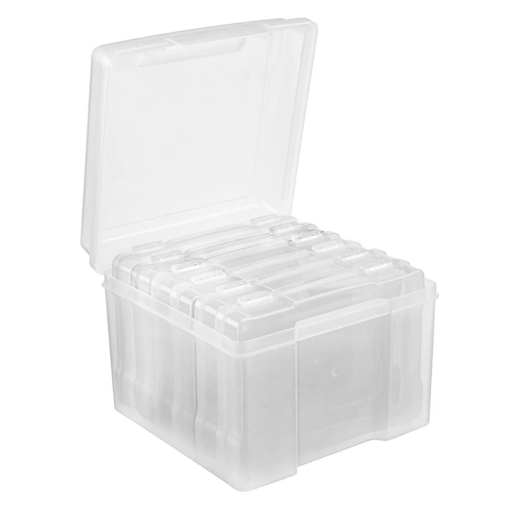 Photo Storage Box Photograph Pictures Album Organisers Craft Container For Jewelry Tools Screws Storage Boxes 4x6inch