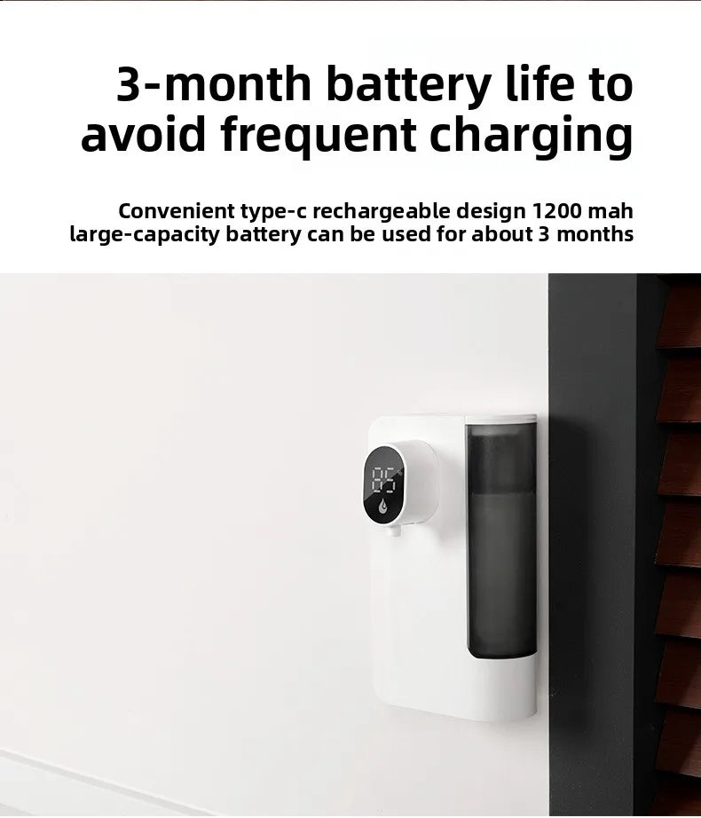 Automatic Sensor Dispenser Hand Sanitizer Dispenser Kitchen Soap Dispenser Wall-mounted Hand Sanitizer Soap Feeder