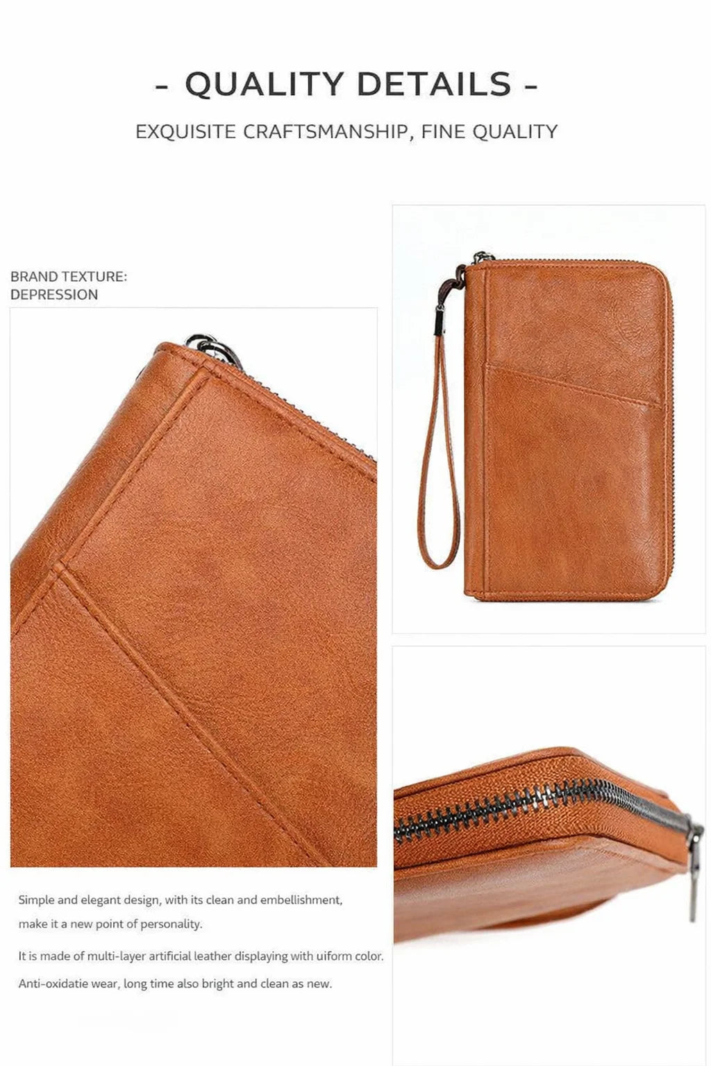 Family Passport Holder for 5, Leather RFID Blocking Multiple Passport Holder Wallet with Zipper, Travel Document Organizer