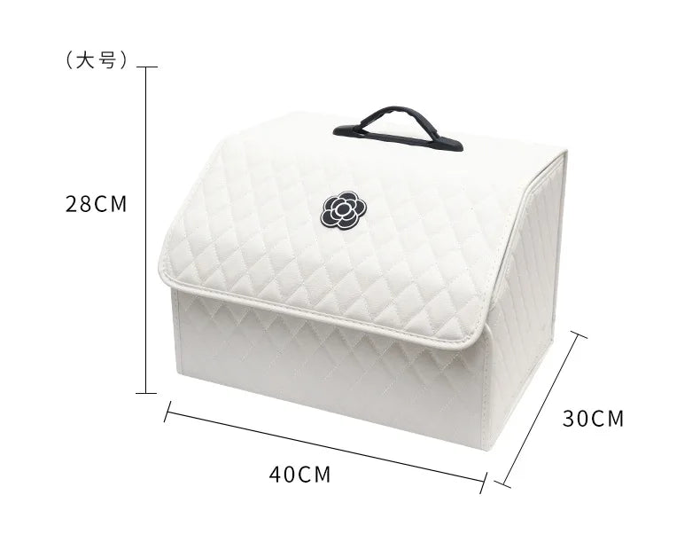 Car Trunk Organizer Durable Foldable Storage Box with Easy-Clean Compartments Versatile Interior Accessories for Car Organizati