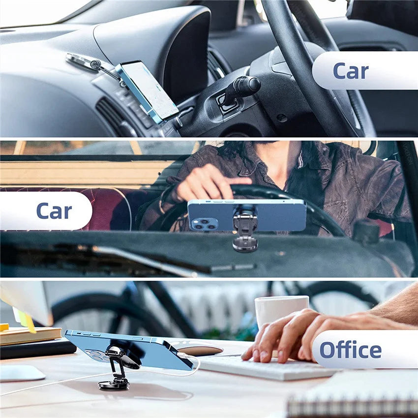 Magnetic Car Phone Holder 360° Rotate Magnet Smartphone Stand Support GPS Foldable Phone Bracket in Car Holder for IPhone Huawei