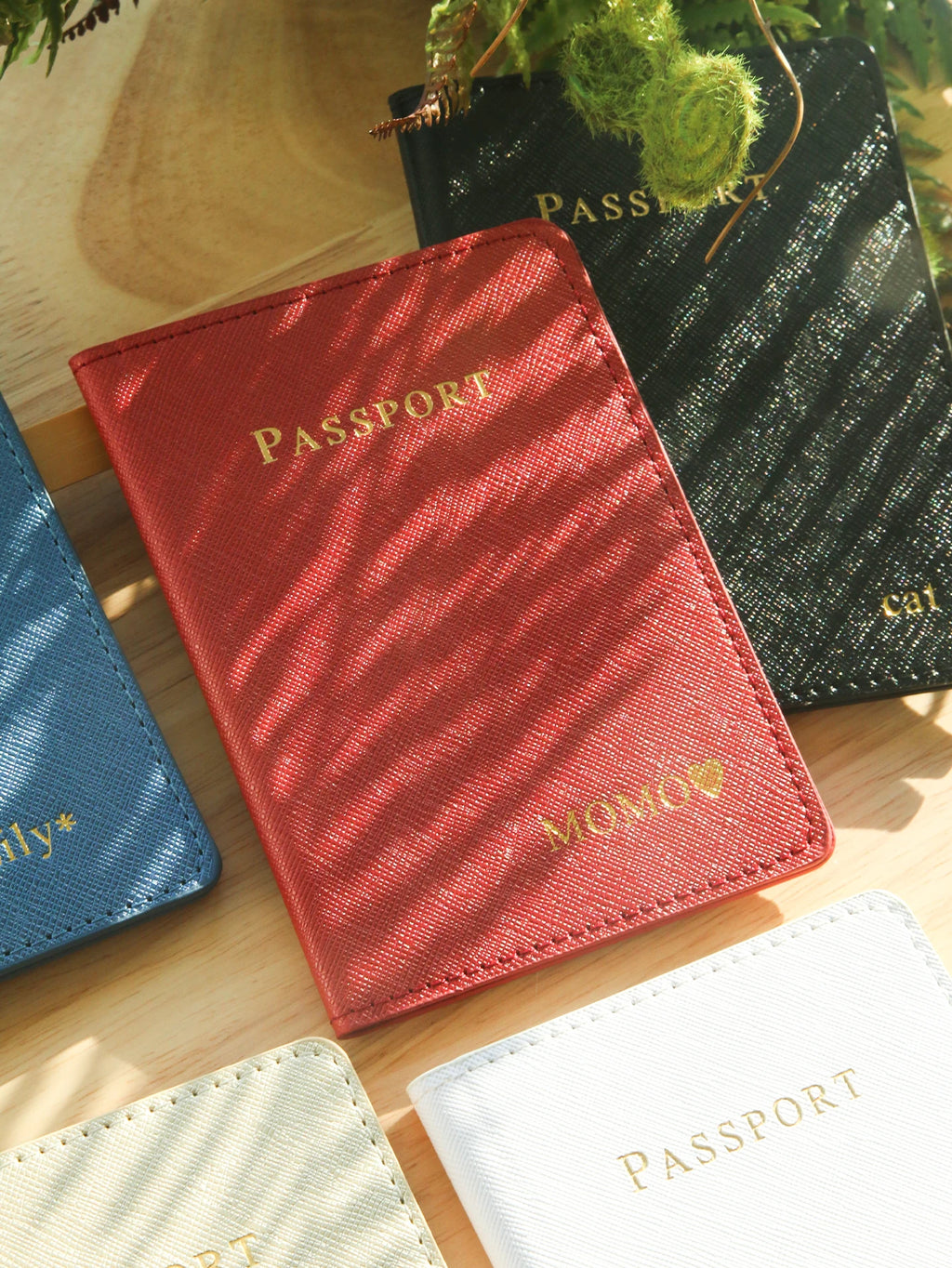 Personalized Passport Holder Customized Hot Stamping Name Passport Customize Letters Cover Passport Holder Travel Wallet